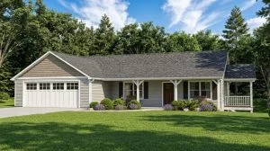 CHD-1842 Country House Plan – Front Elevation
