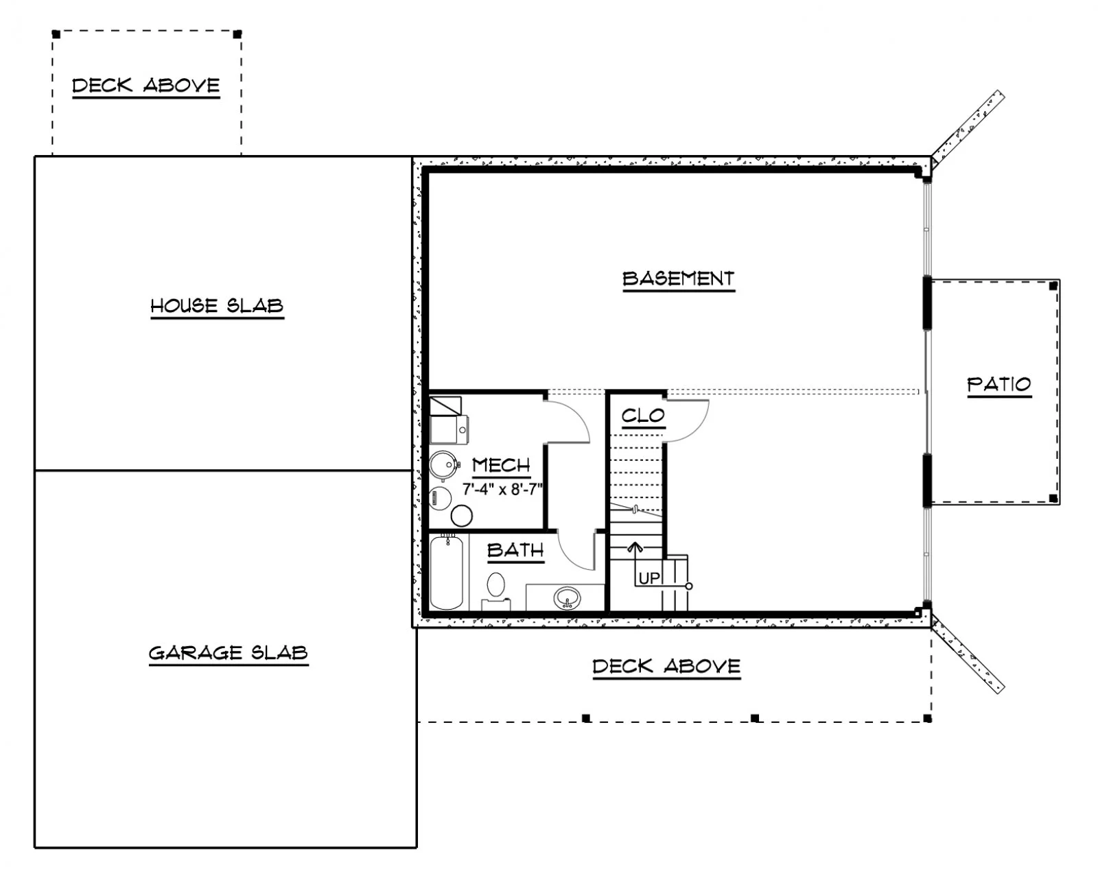 CHD-1842 Country House Plan – Basement Floor Plan