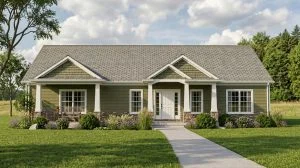 CHD-1763 Cottage House Plan – Front Elevation