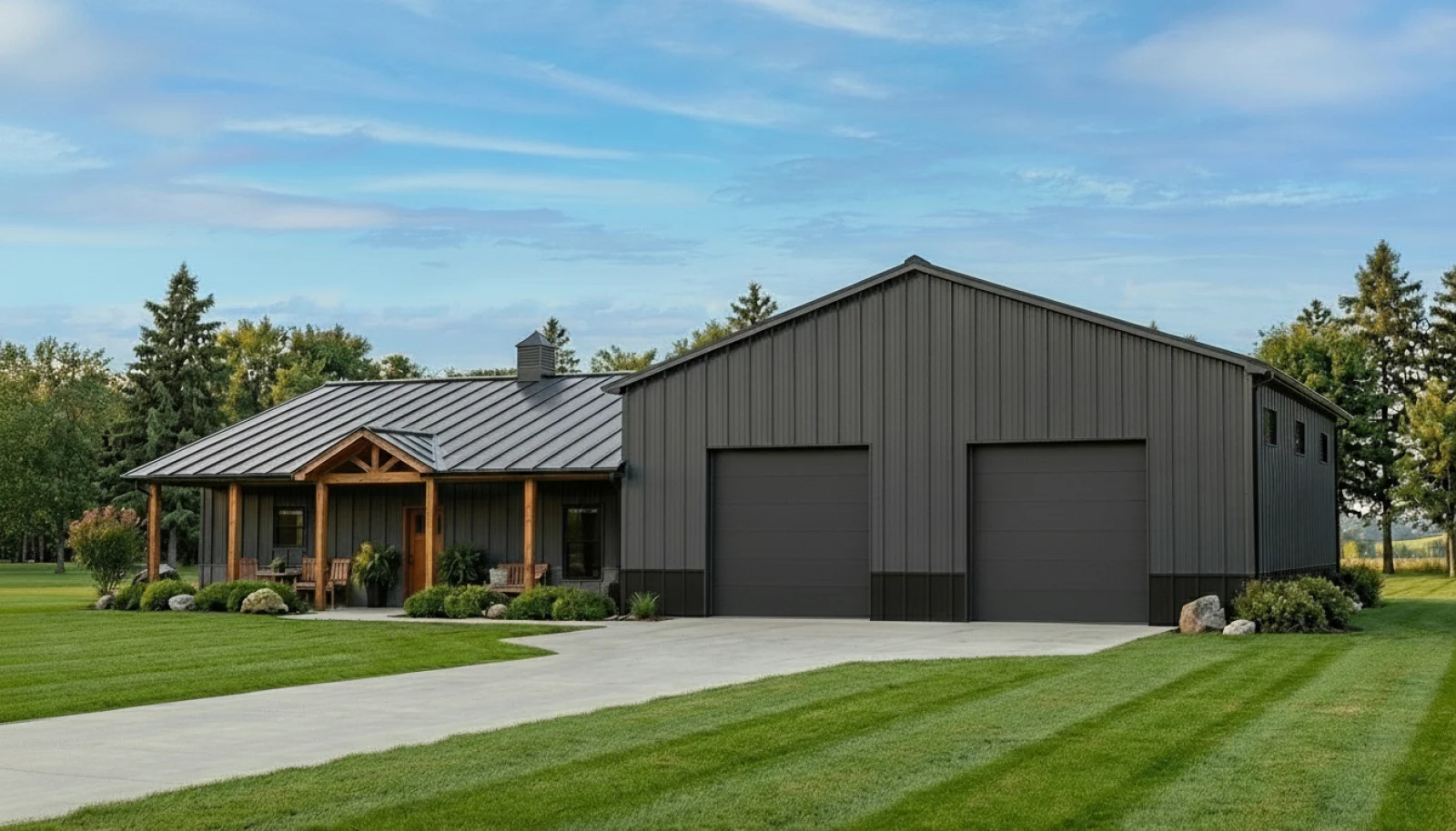 CHD-22218 Barndominium House Plan – Front Elevation