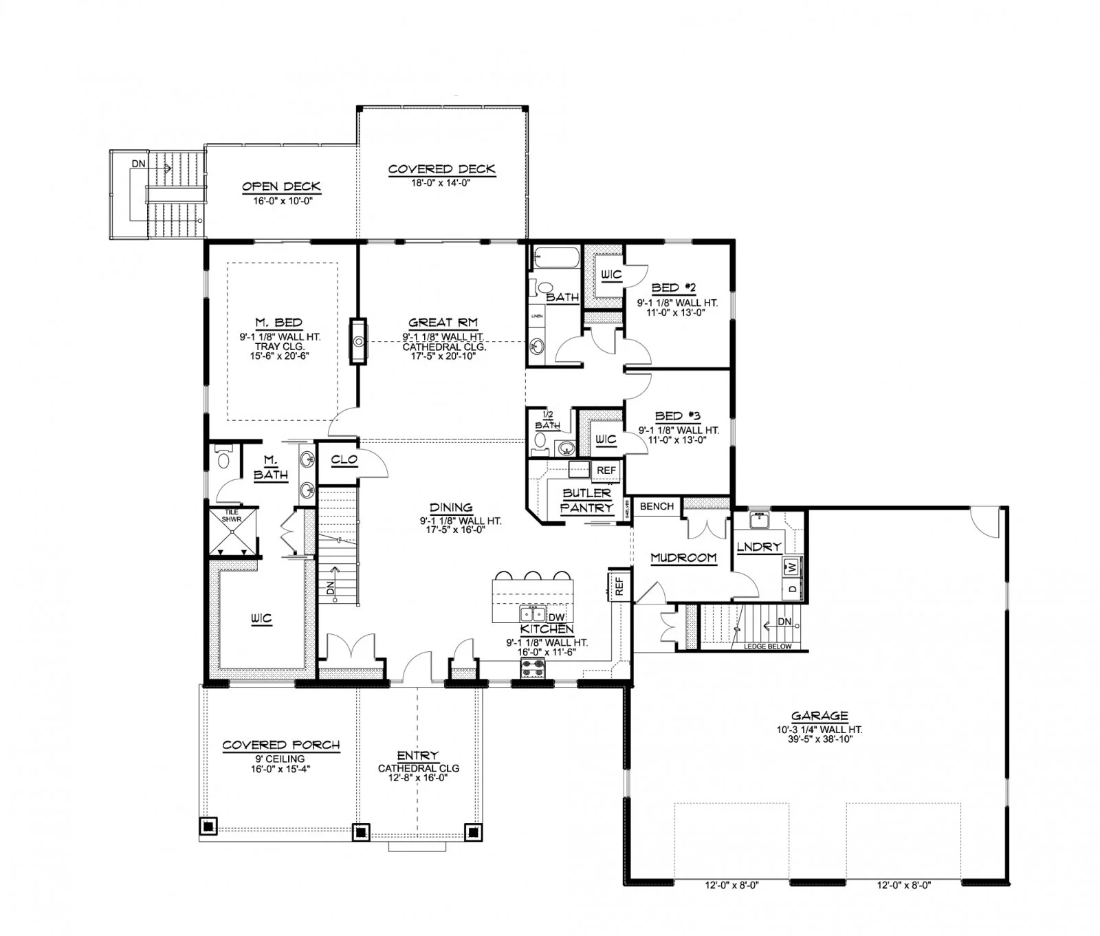 CHD-22119 Country House Plan – Main Floor Plan