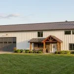 CHD-22100 Barndominium House Plan – Front Elevation