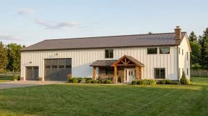 CHD-22100 Barndominium House Plan – Front Elevation