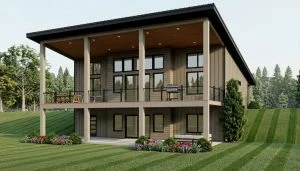 25455 Contemporary House Plan – Front Elevation