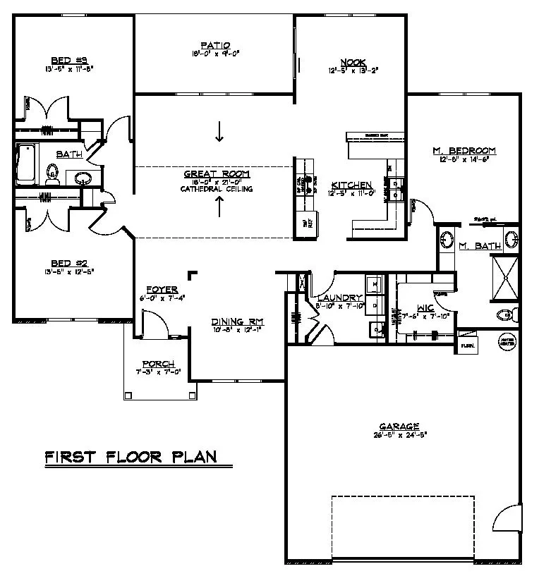 CHD-0775 Craftsmen House Plan – Main Floor Plan