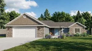 CHD-0910 Colonial House Plan – Front Elevation