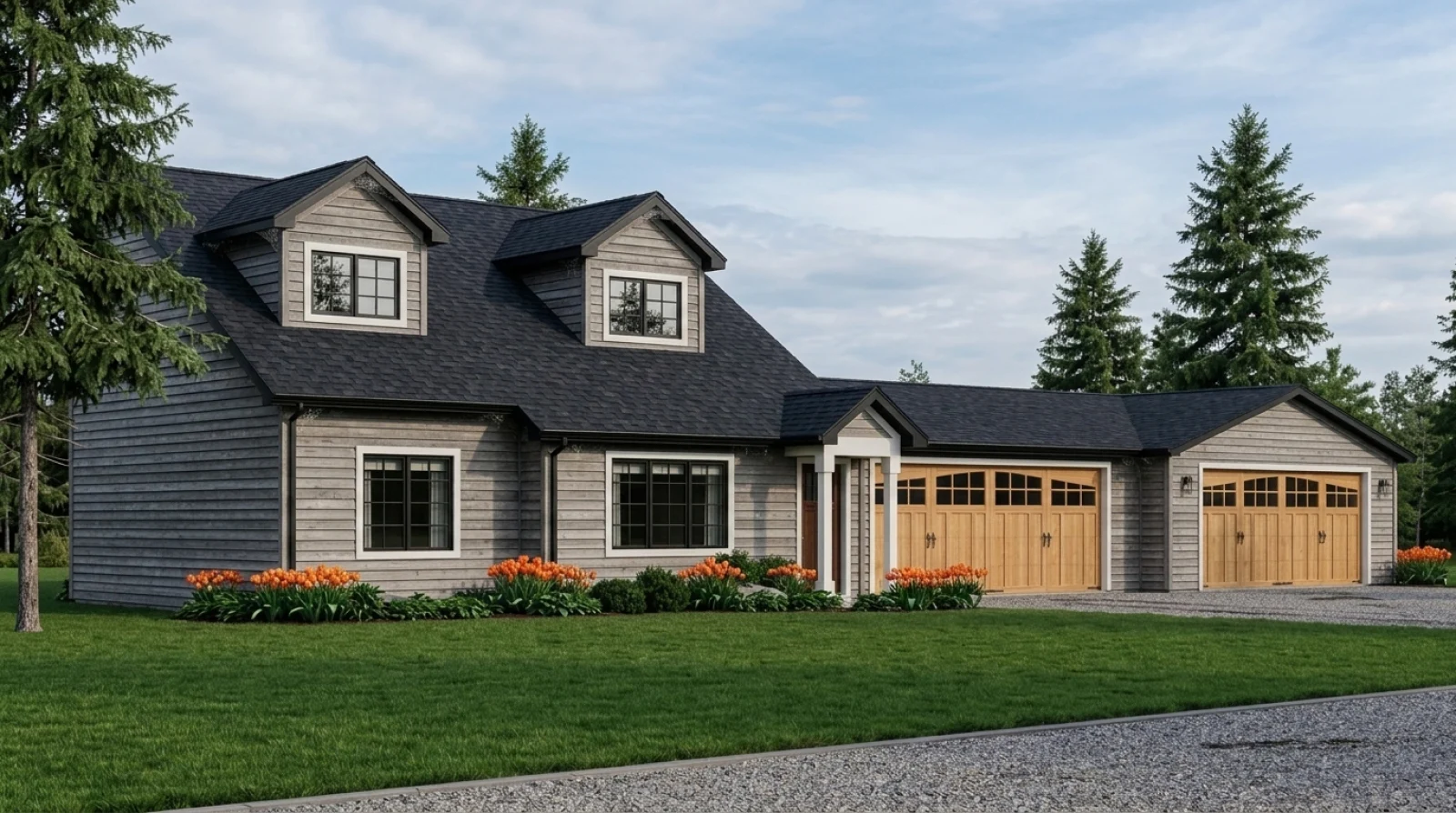 CHD-1202 Beach House Plan – Front Elevation