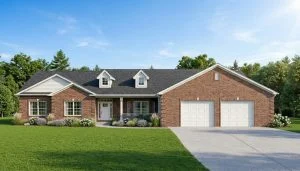 CHD-1209 Country House Plan – Front Elevation