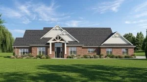 CHD- 1223 Ranch House Plan – Front Elevation