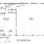 CHD-1256 Barndominium House Plan – First Floor Plan
