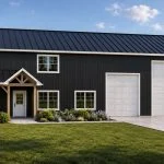 CHD-1256 Barndominium House Plan – Front Elevation