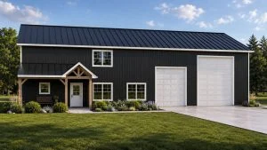 CHD-1256 Barndominium House Plan – Front Elevation