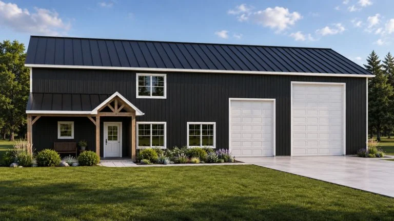 CHD-1256 Barndominium House Plan – Front Elevation