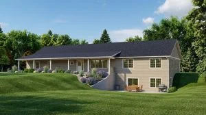 CHD-13106 Colonial House Plan – Front Elevation