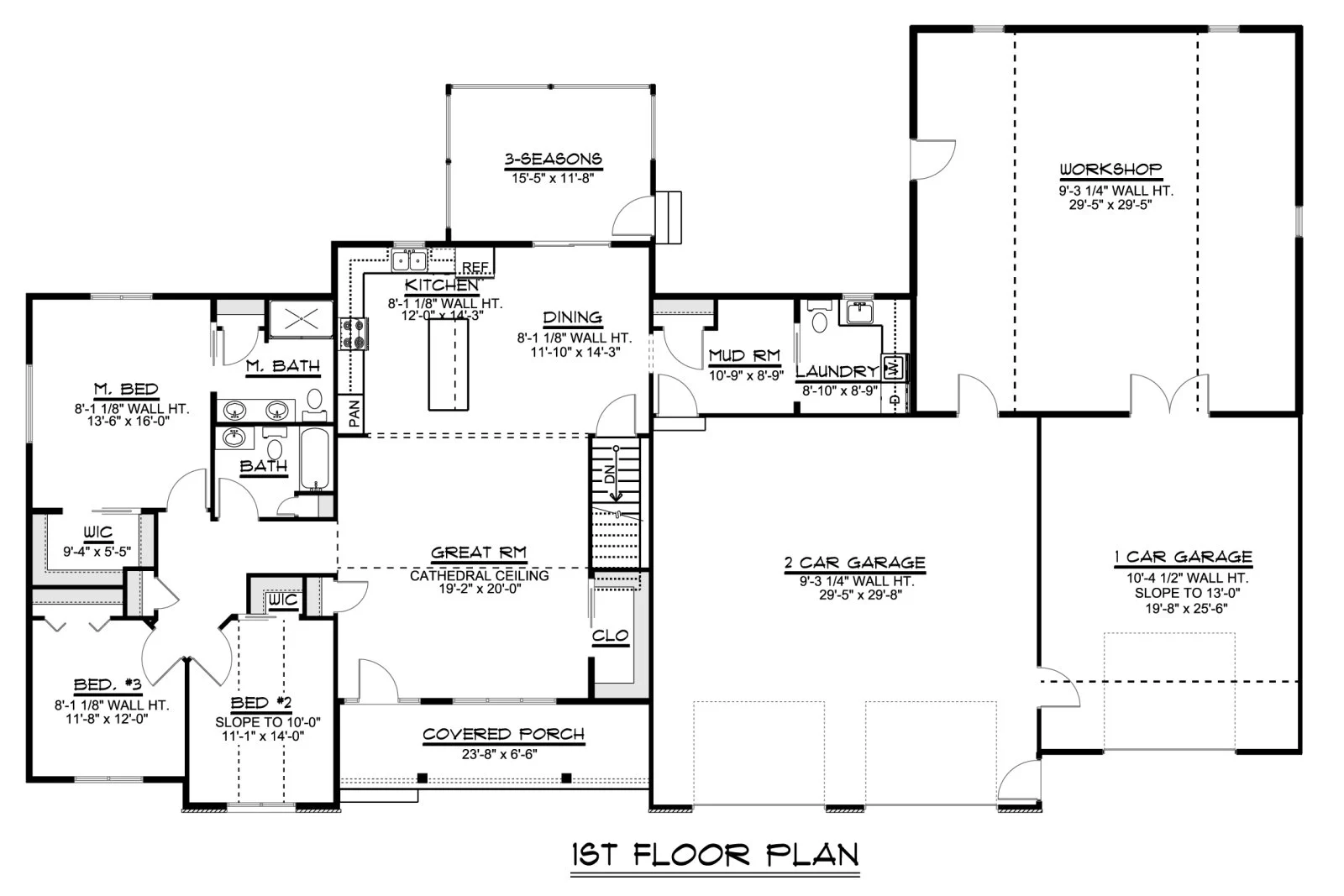 CHD-13113 Colonial House Plan – Main Floor Plan