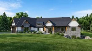 CHD-13116 Colonial House Plan – Front Elevation