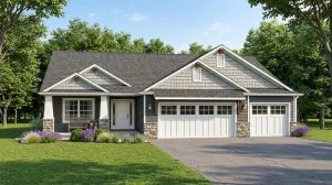 CHD-13124 Colonial House Plan – Front Elevation