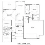 CHD-13125 Colonial House Plan – Main Floor Plan