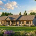 CHD-1321 Colonial House Plan – Front Elevation