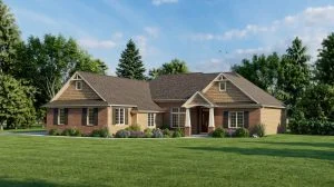 CHD-1348 Colonial House Plan – Front Elevation
