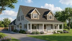 CHD-1349 Colonial House Plan – Front Elevation