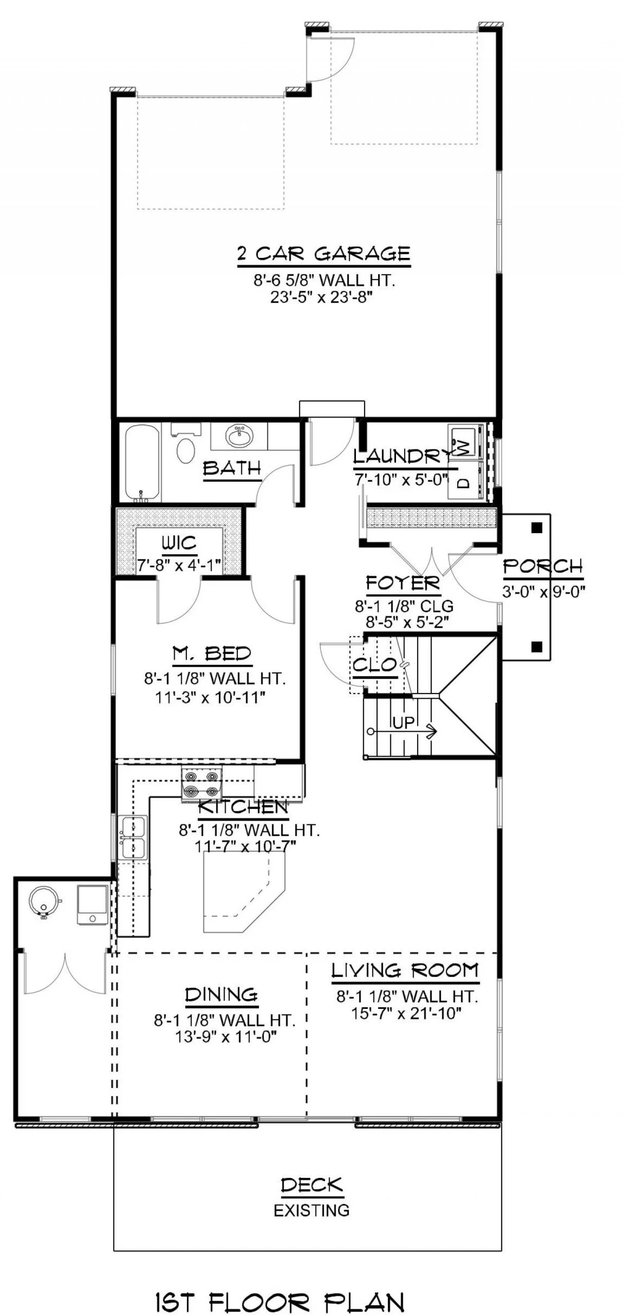 CHD-1355 Colonial House Plan – Main Floor Plan