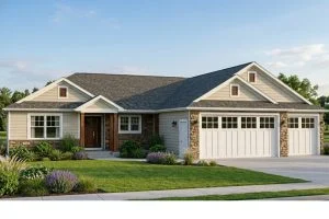 CHD-1361 Colonial House Plan – Front Elevation