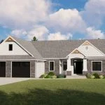 CHD-1362 Colonial House Plan – Front Elevation