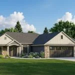 CHD-1368 Colonial House Plan – Front Elevation
