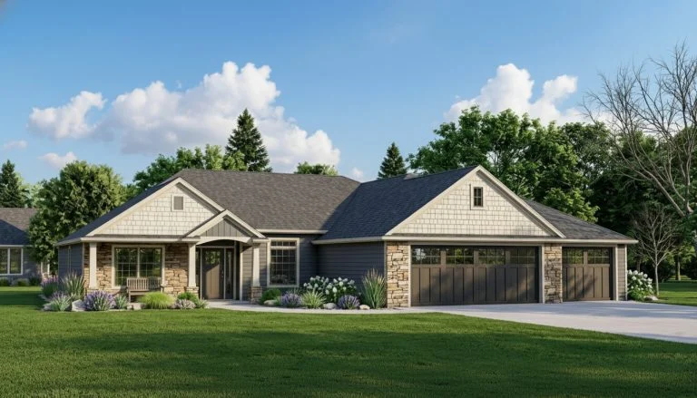 CHD-1368 Colonial House Plan – Front Elevation