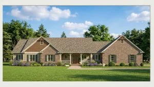CHD-1372 Colonial House Plan – Front Elevation