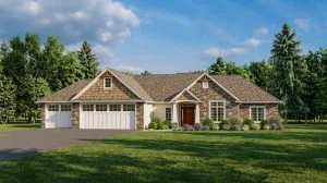CHD-1389 Colonial House Plan – Front Elevation