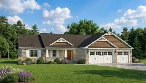 CHD-1397 Colonial House Plan – Front Elevation