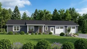 CHD-1401 Colonial House Plan – Front Elevation
