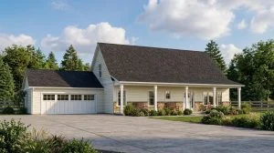CHD-1408 Colonial House Plan – Front Elevation