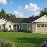 CHD-14102 Country House Plan – Front Elevation