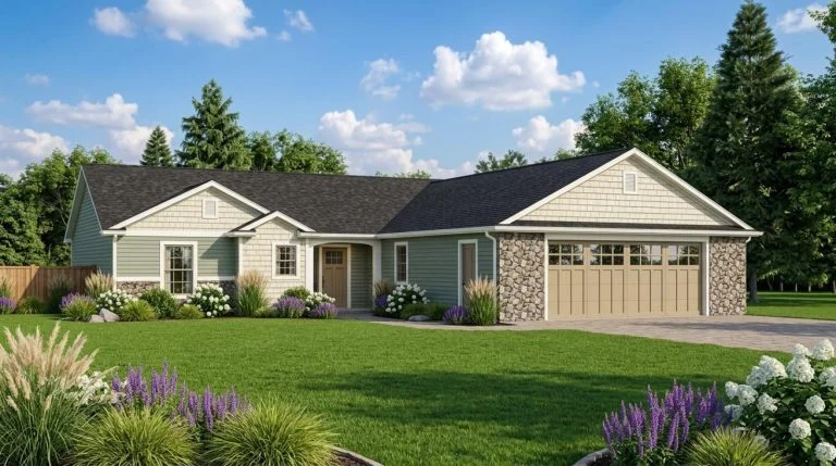 CHD-14102 Country House Plan – Front Elevation
