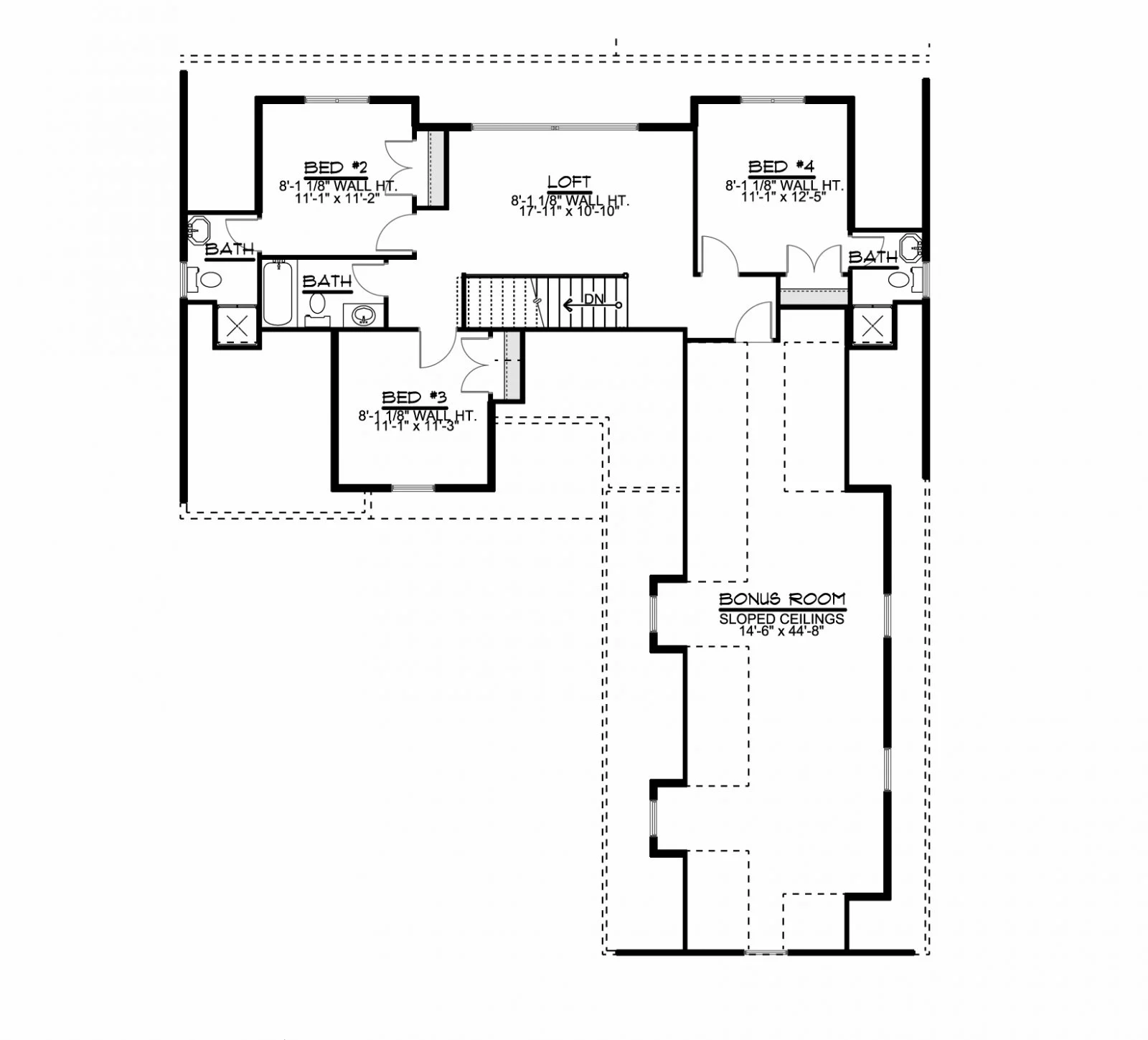 CHD-14106 Beach House Plan – Second Floor Plan
