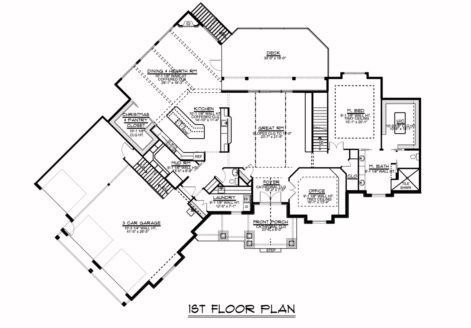 CHD-14110 Country House Plan – Main Floor Plan