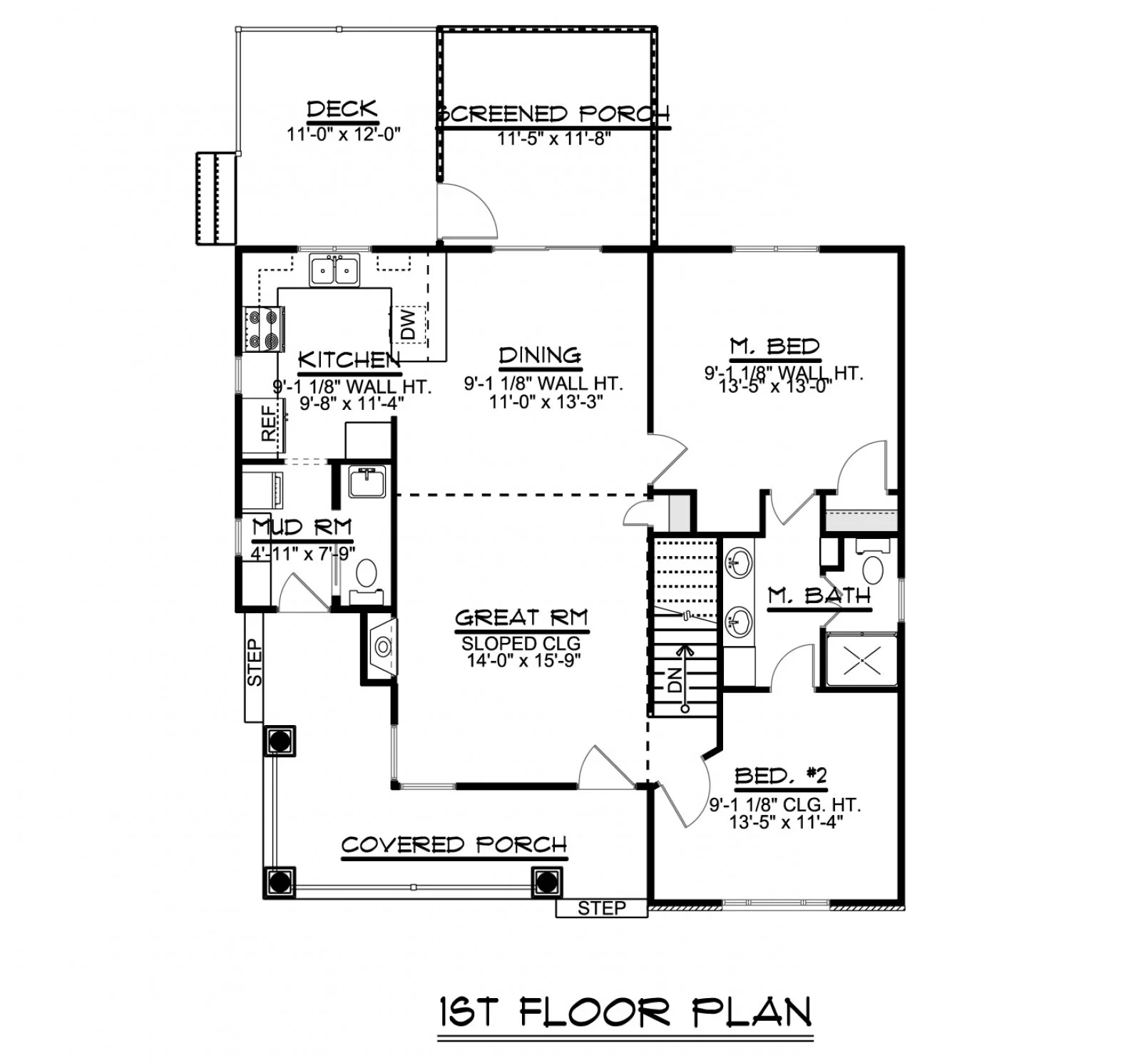 CHD-14113 Country House Plan – Main Floor Plan