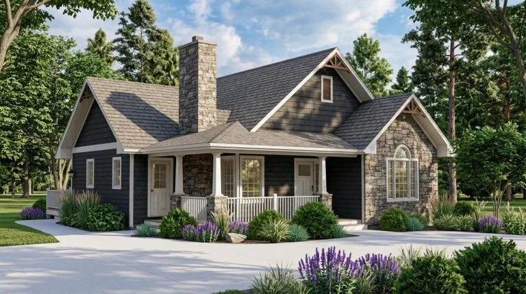 CHD-14113 Country House Plan – Front Elevation