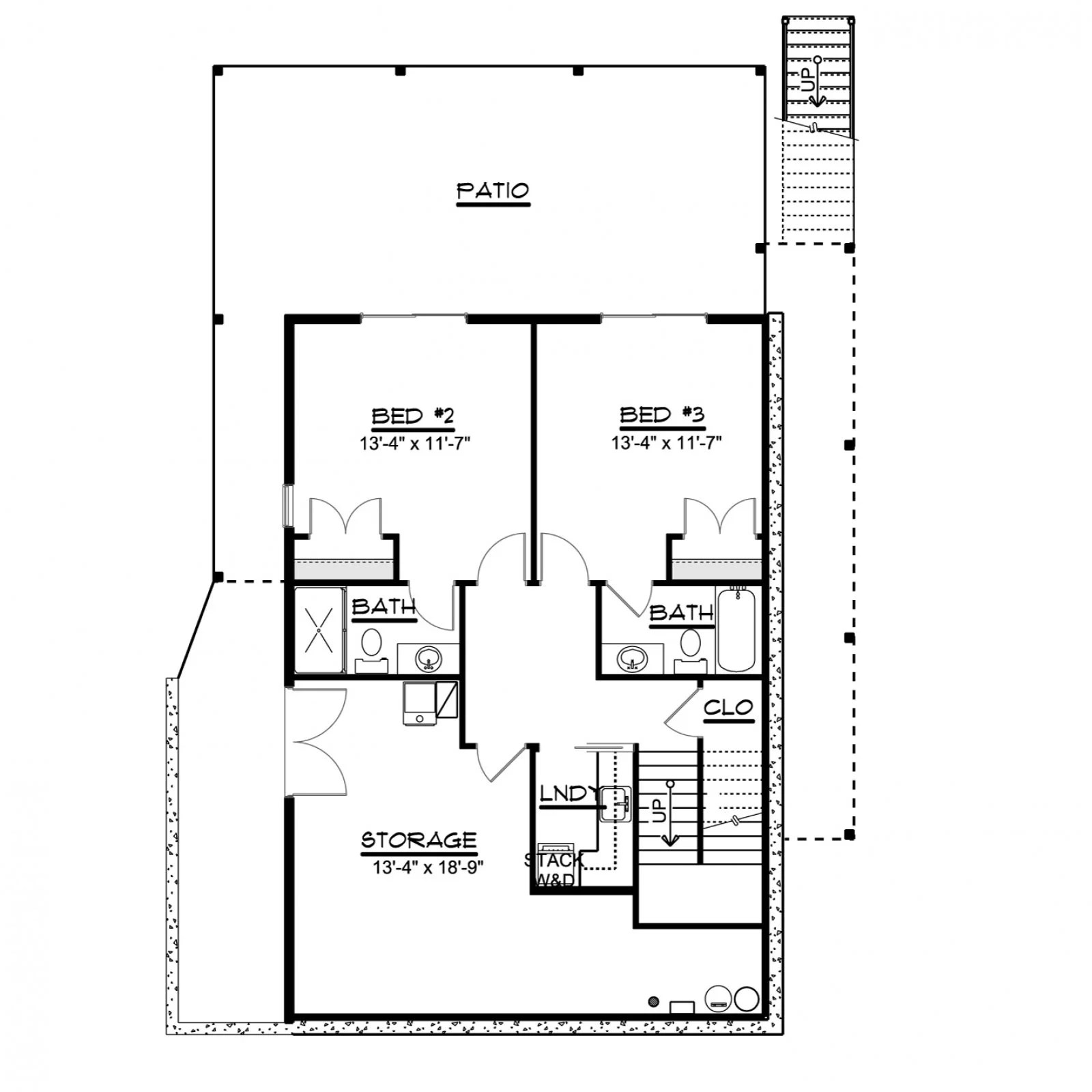 CHD-14121 Beach House Plan – Basement Floor Plan