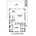 CHD-14121 Beach House Plan – First Floor Plan