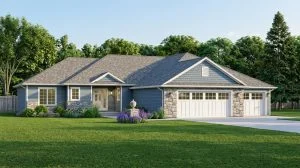 CHD-1415 Colonial House Plan – Front Elevation