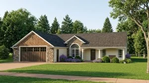 CHD-1416 Colonial House Plan – Front Elevation
