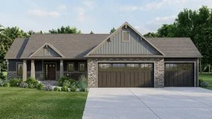 CHD-1420 Colonial House Plan – Front Elevation