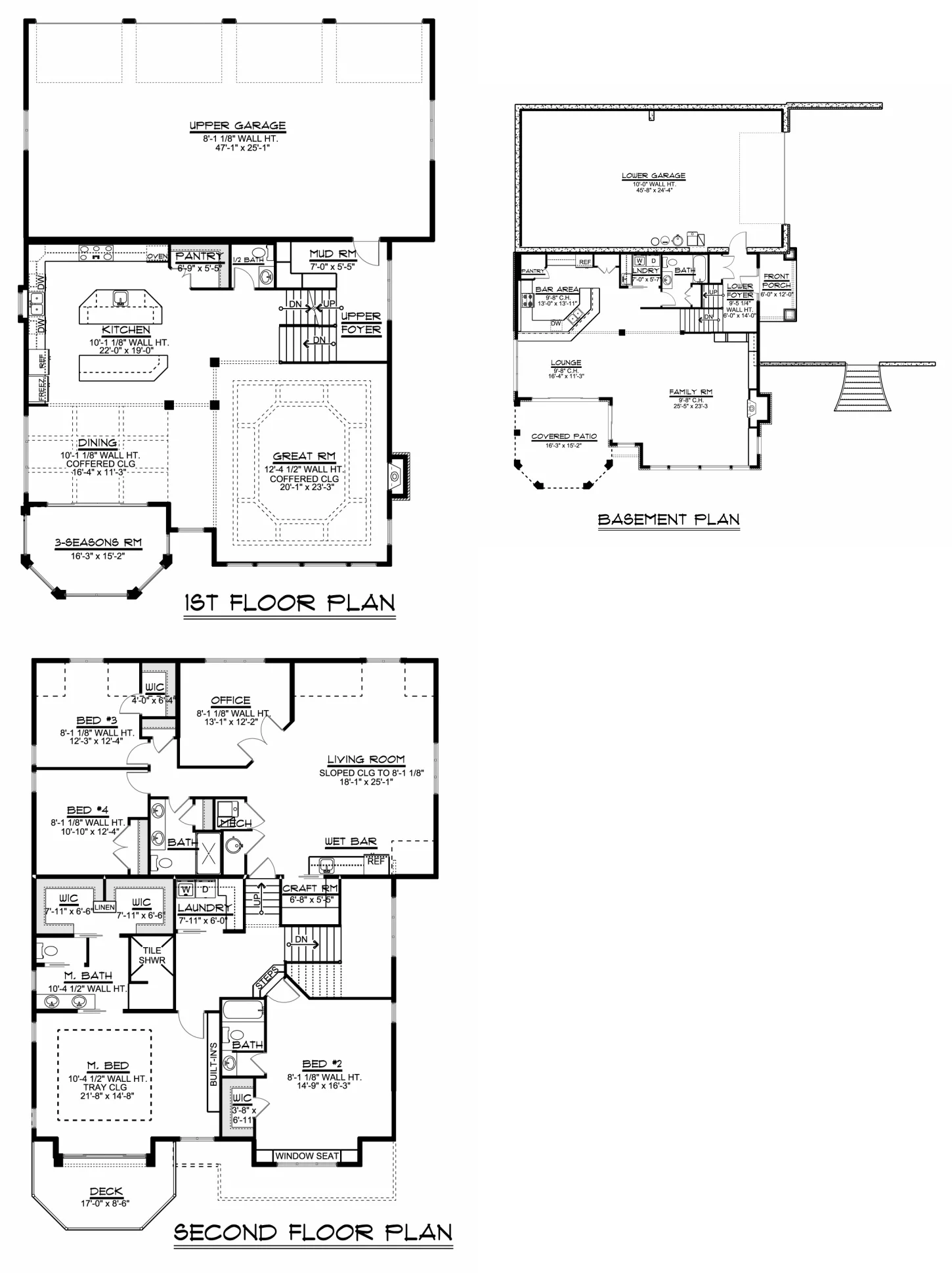CHD-1423 Beach House Plan – Main Floor Plan