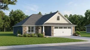CHD-1427-Single Colonial House Plan – Front Elevation