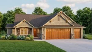 CHD-1433 Colonial House Plan – Front Elevation
