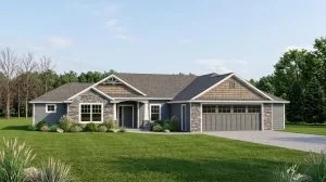 CHD-1442 Colonial House Plan – Front Elevation